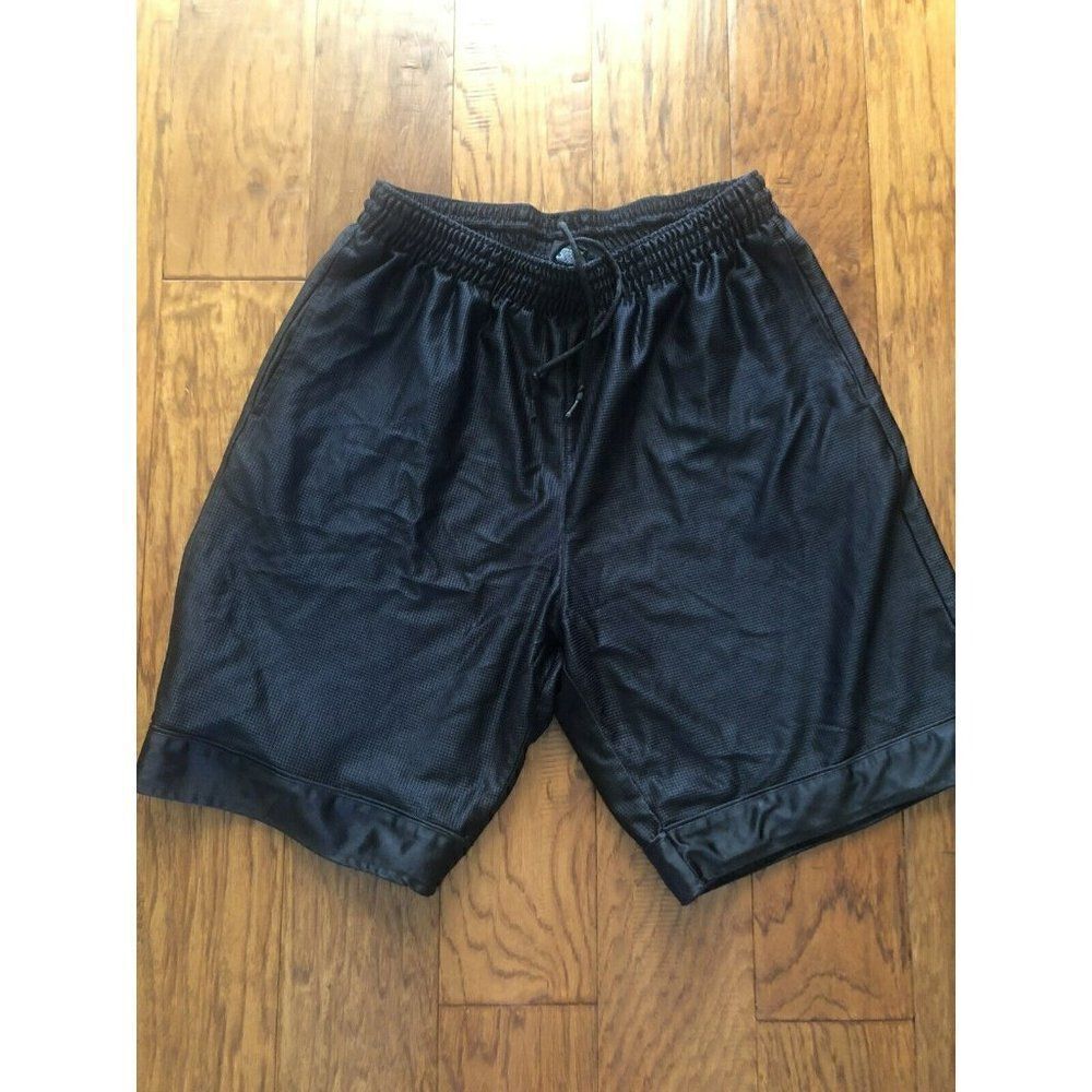 BCG Men's Athletic Shorts, XL Unlined, Black Elastic Waist Drawstring